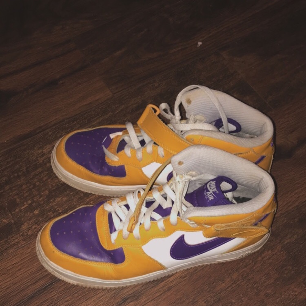 Custom Purple & Gold Nike shoes , Size 11